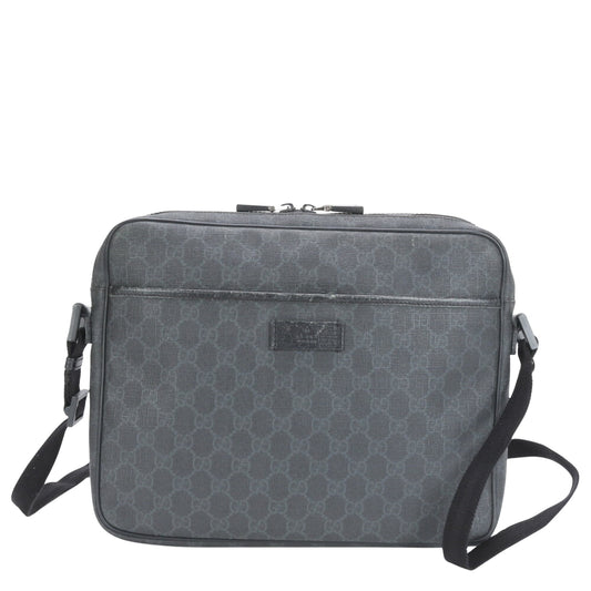 Gucci Black Leather Gg Supreme