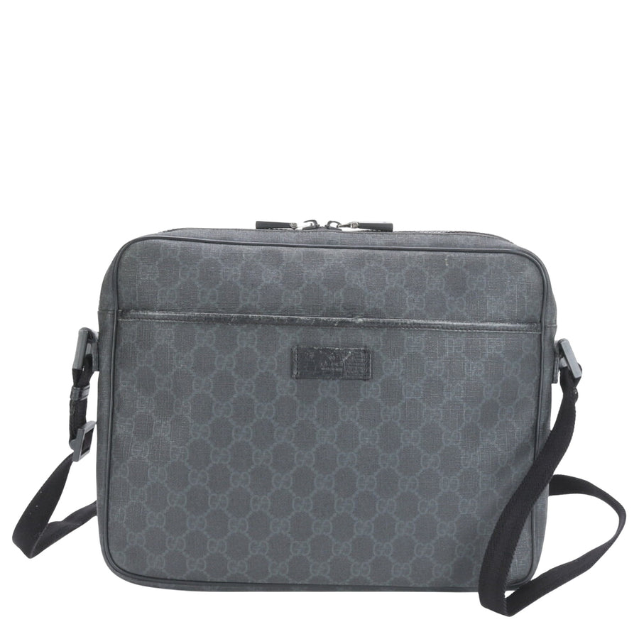 Gucci Black Leather Gg Supreme