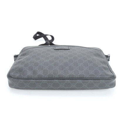Gucci Black Leather Gg Supreme