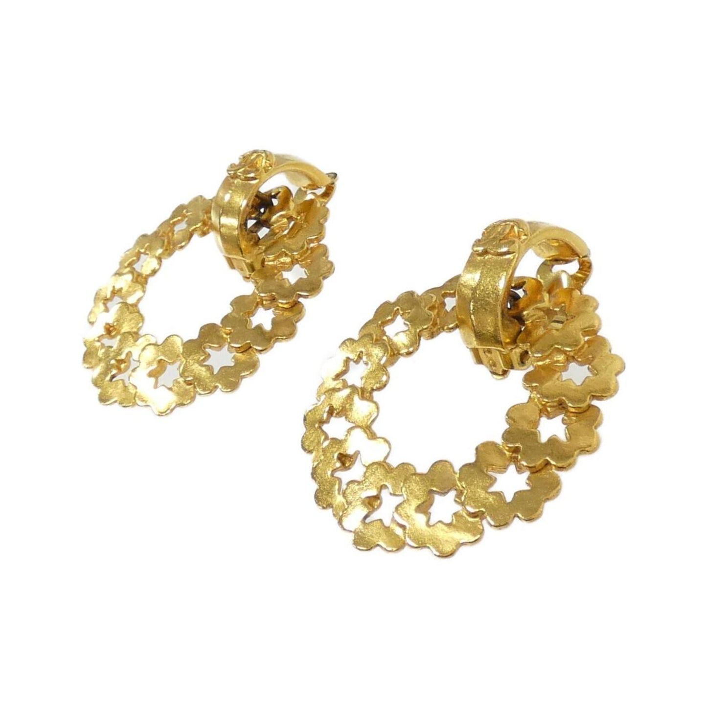 Chanel Gold Gold Plated Earring