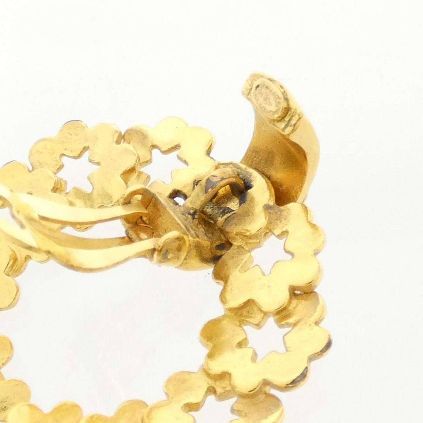 Chanel Gold Gold Plated Earring