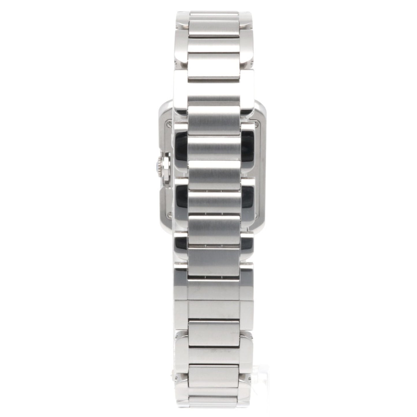 Cartier Silver Steel Tank Anglaise