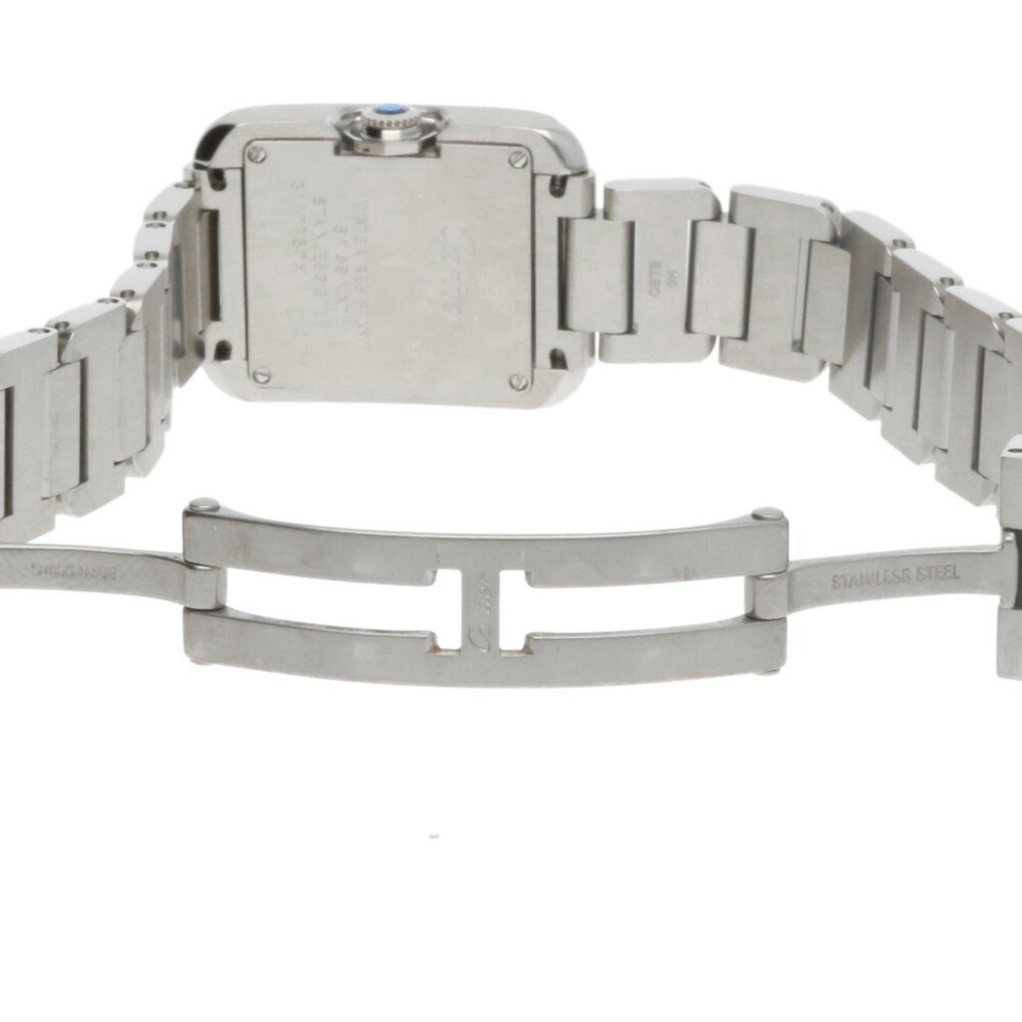 Cartier Silver Steel Tank Anglaise