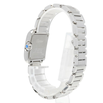Cartier Silver Steel Tank Anglaise