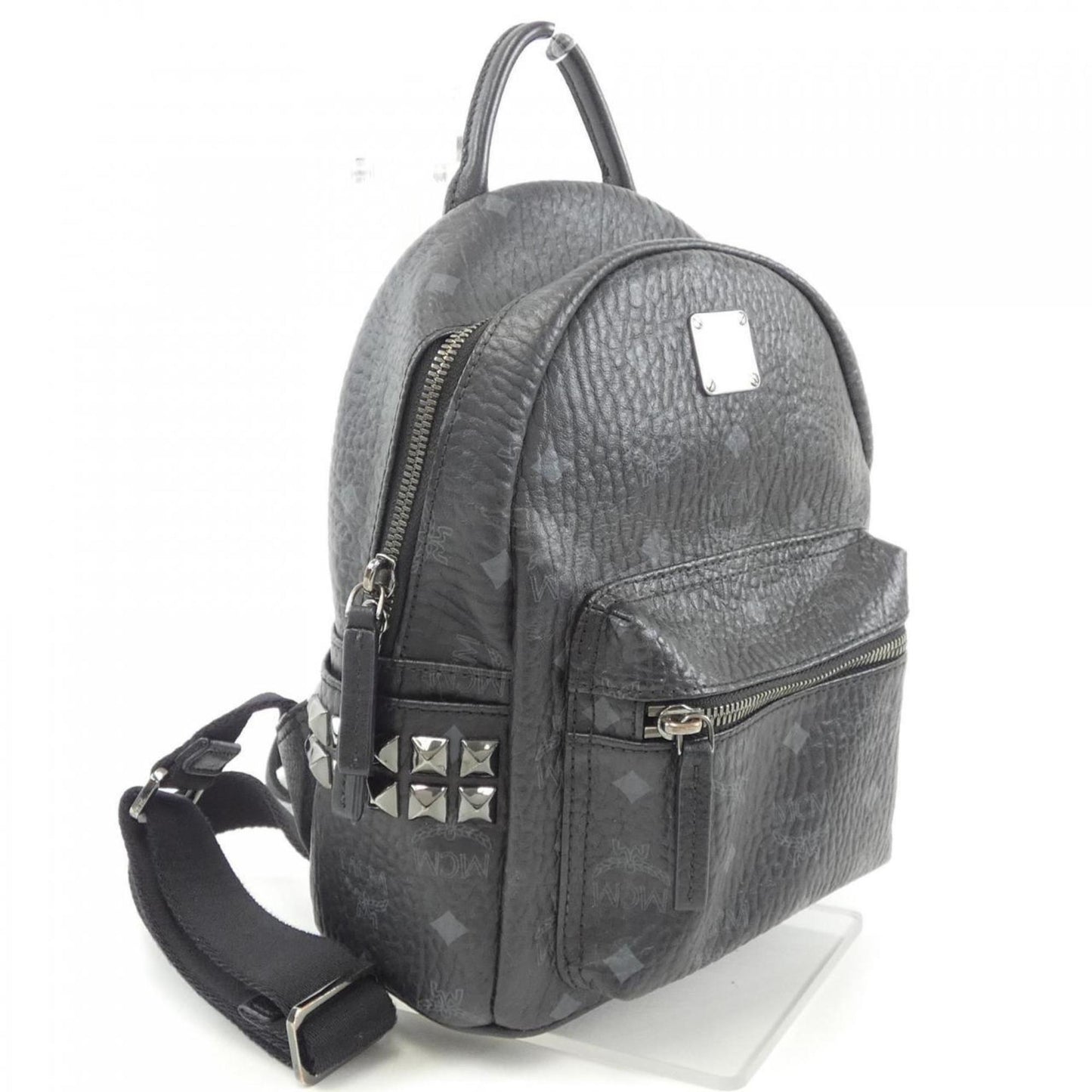 Mcm Black Leather Visetos