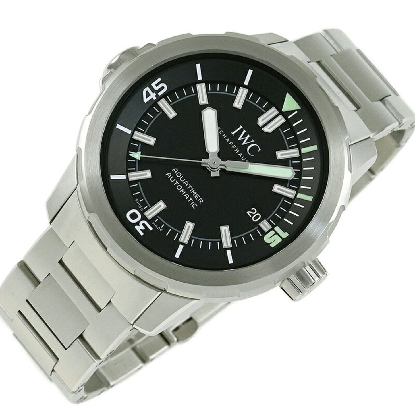 Iwc Schaffhausen Black Steel Watch