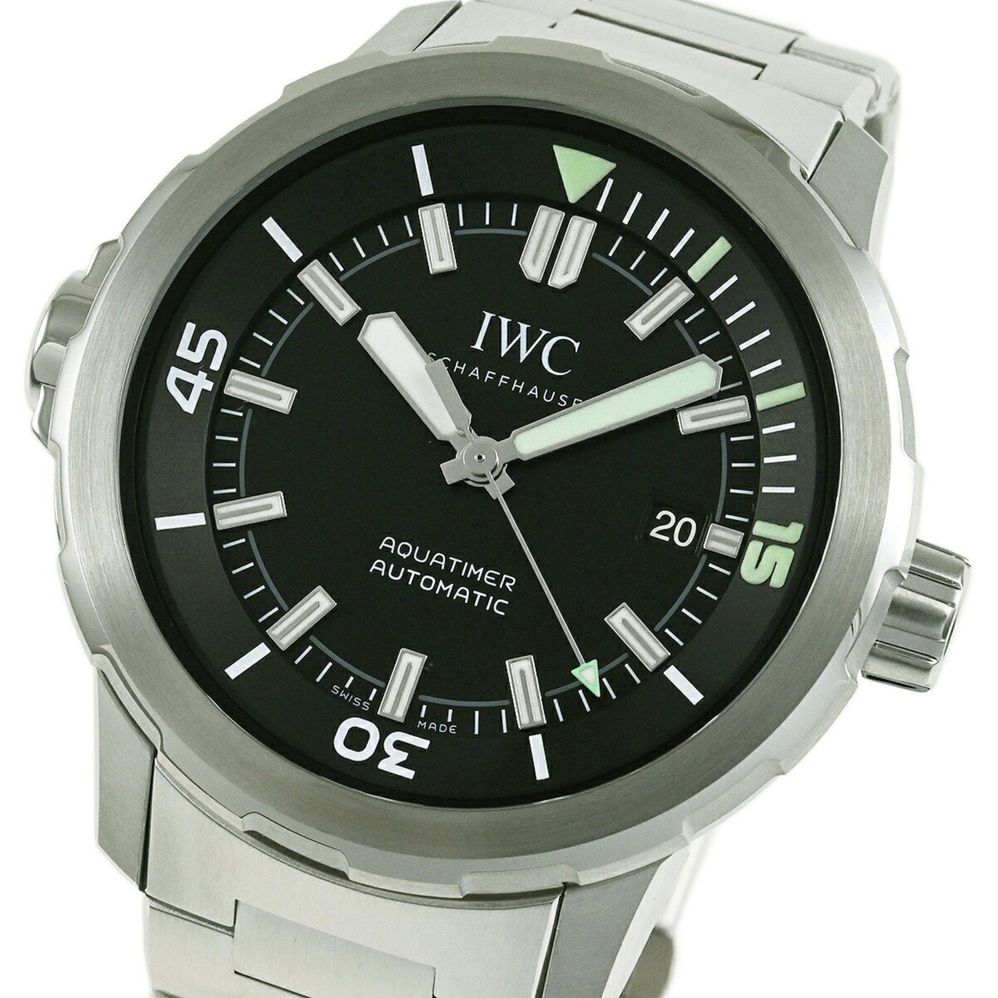 Iwc Schaffhausen Black Steel Watch