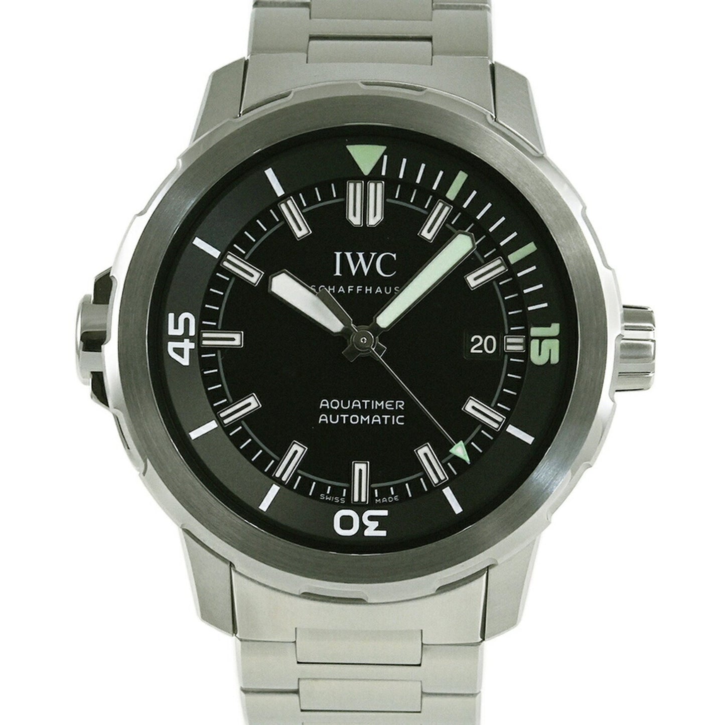 Iwc Schaffhausen Black Steel Watch