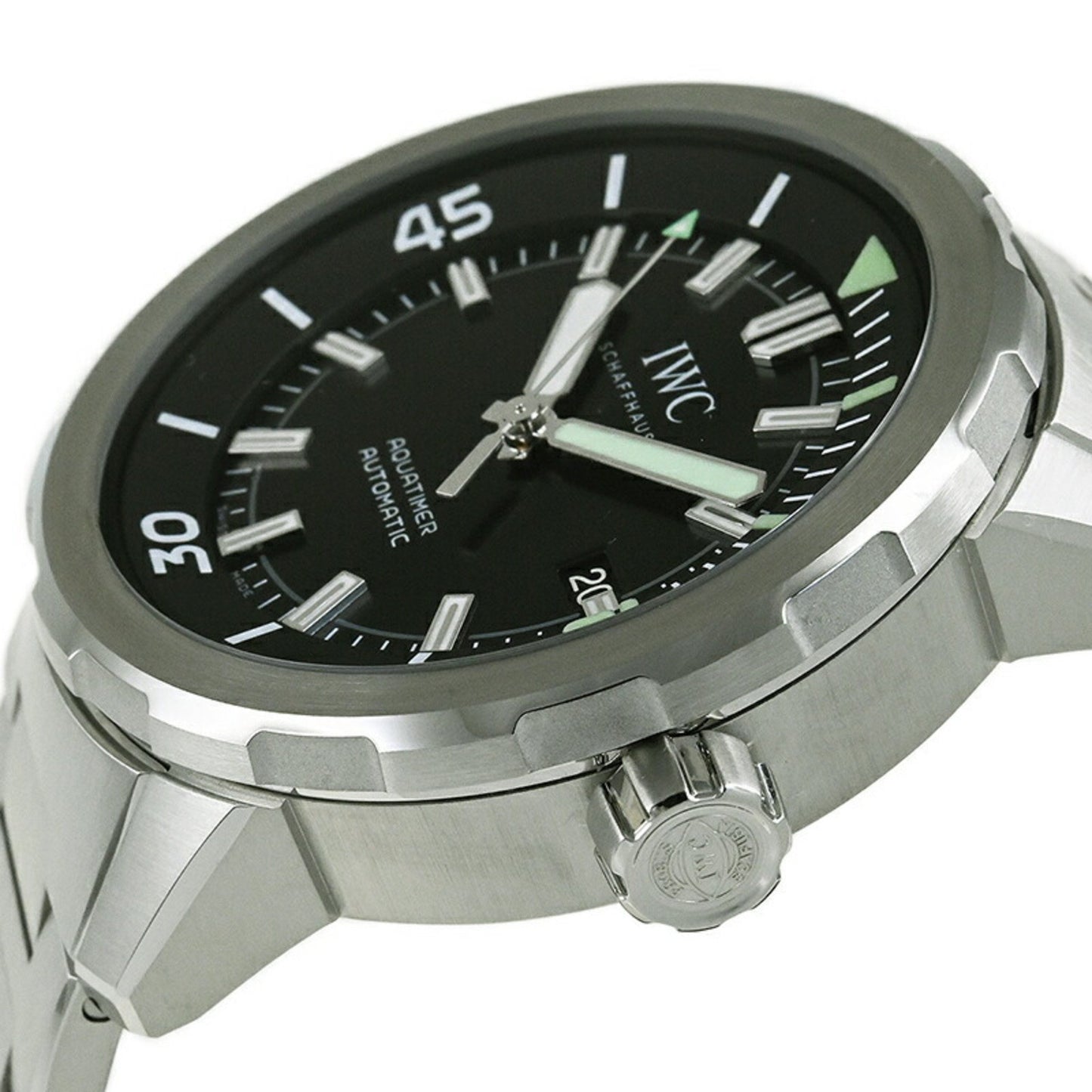 Iwc Schaffhausen Black Steel Watch