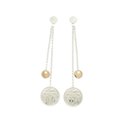 Chanel Gold Gold Plated Earring