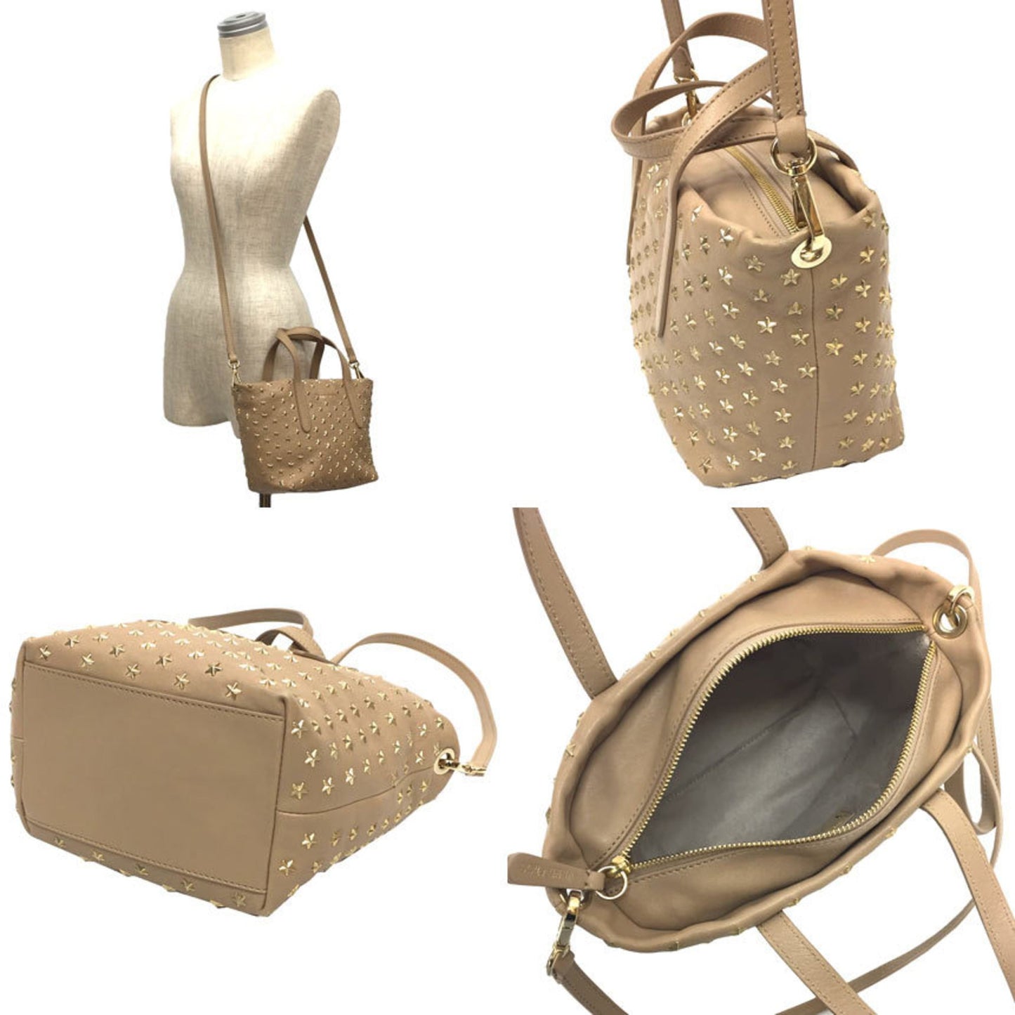 Jimmy Choo Gold Leather Handbag