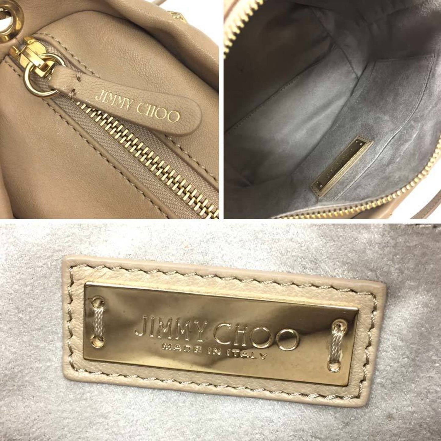 Jimmy Choo Gold Leather Handbag