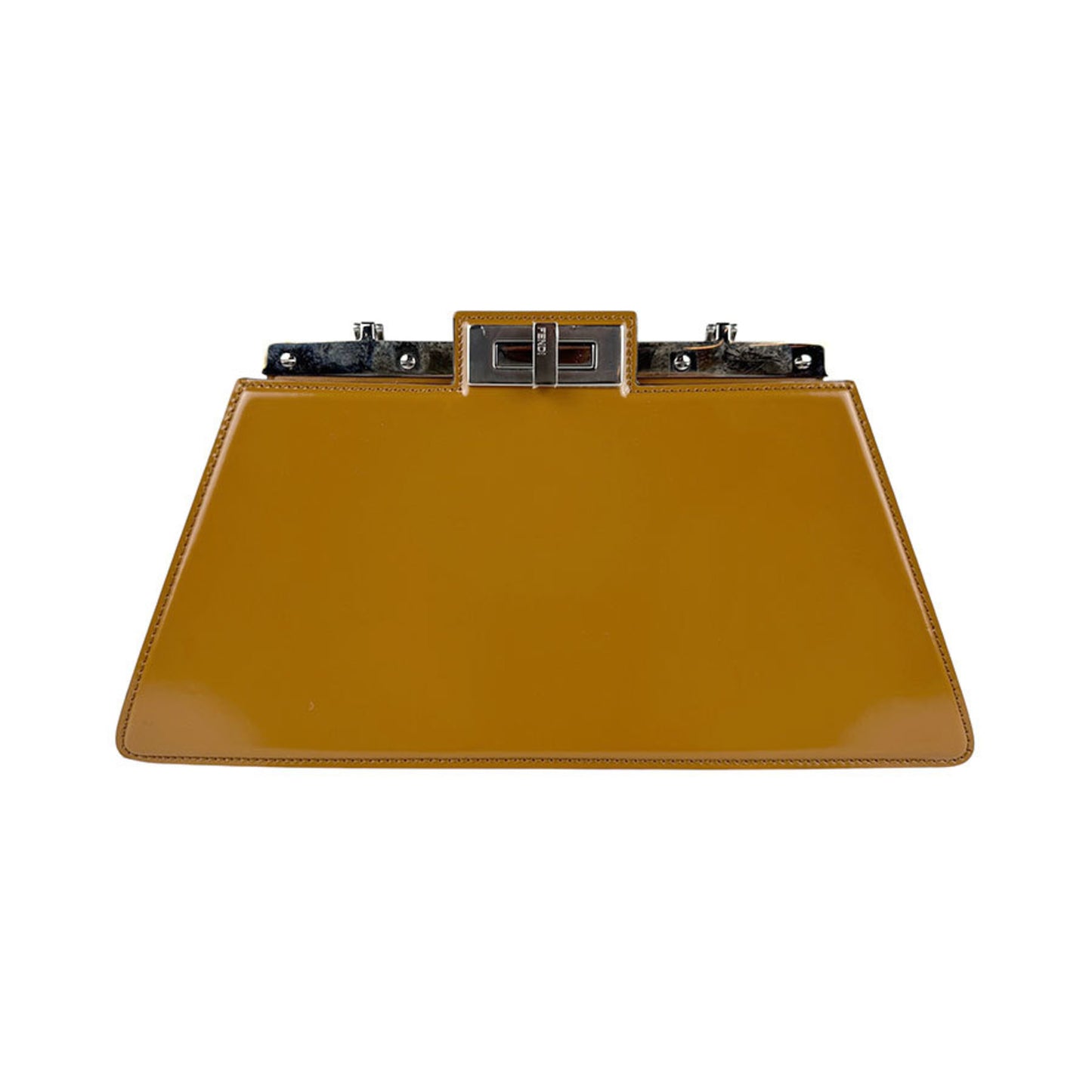 Fendi Brown Leather Peekaboo Mini Pocket
