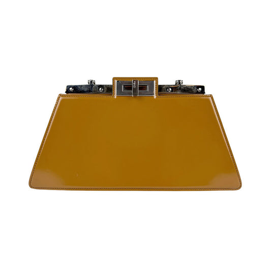 Fendi Brown Leather Peekaboo Mini Pocket