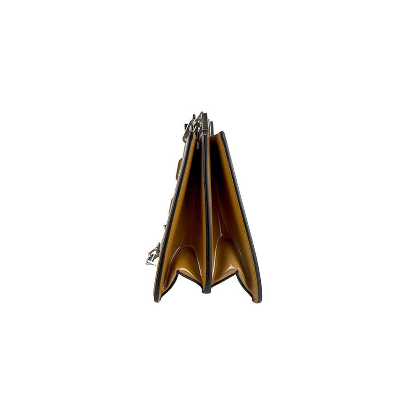 Fendi Brown Leather Peekaboo Mini Pocket