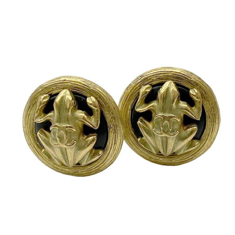 Chanel Gold Gold Plated Coco Mark