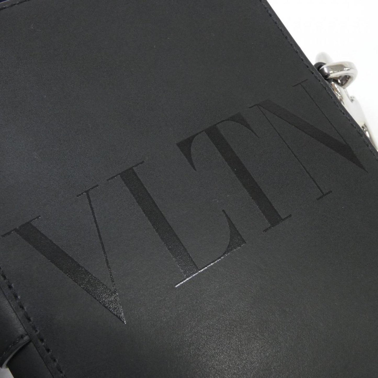 Valentino Garavani Black Leather Shoulder
