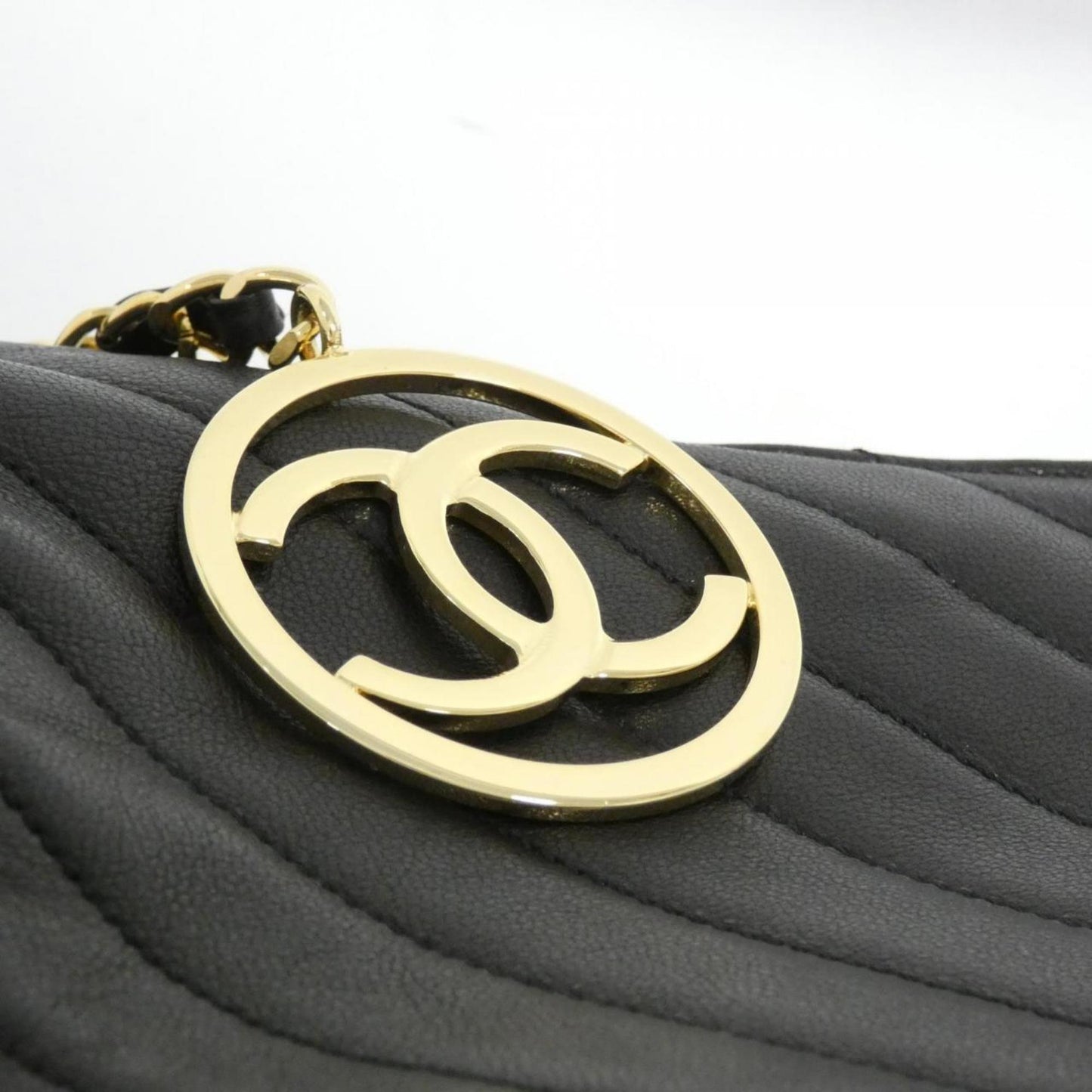 Chanel Black Leather Shoulder