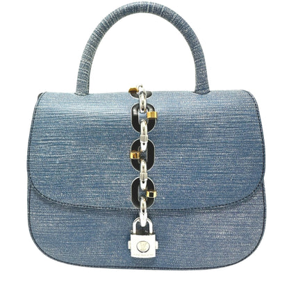 Louis Vuitton Blue Leather Handbag