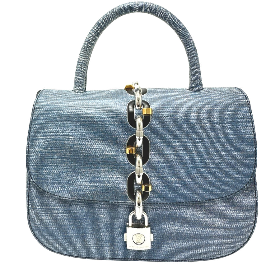 Louis Vuitton Blue Leather Handbag
