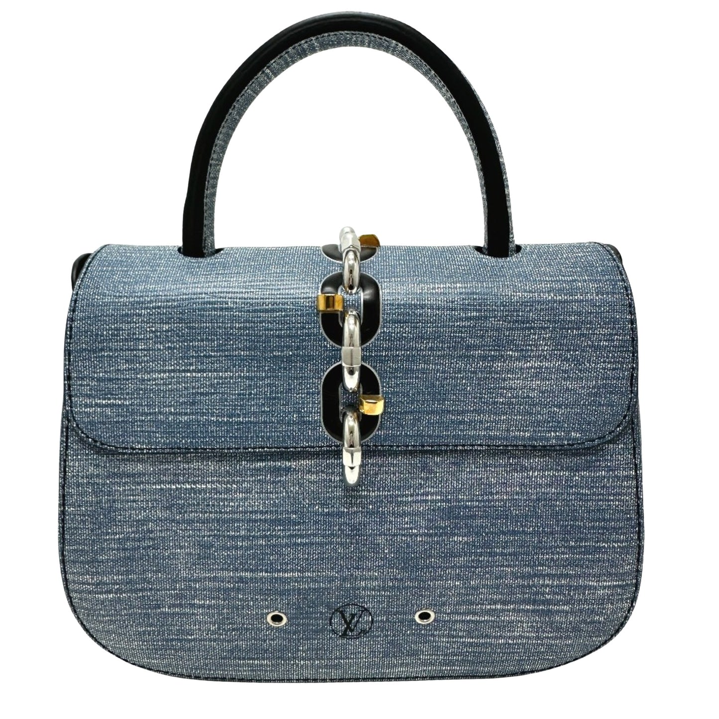 Louis Vuitton Blue Leather Handbag