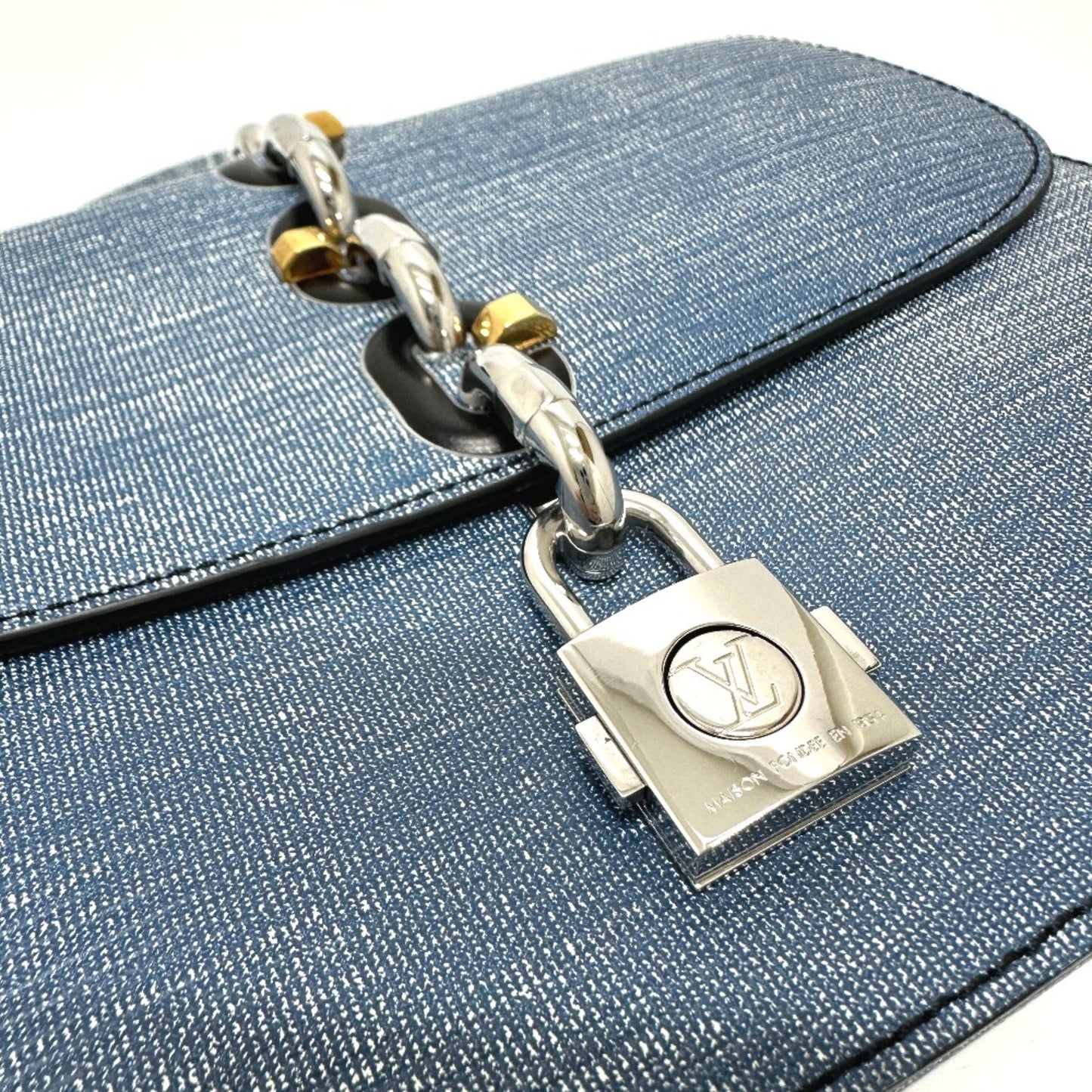 Louis Vuitton Blue Leather Handbag