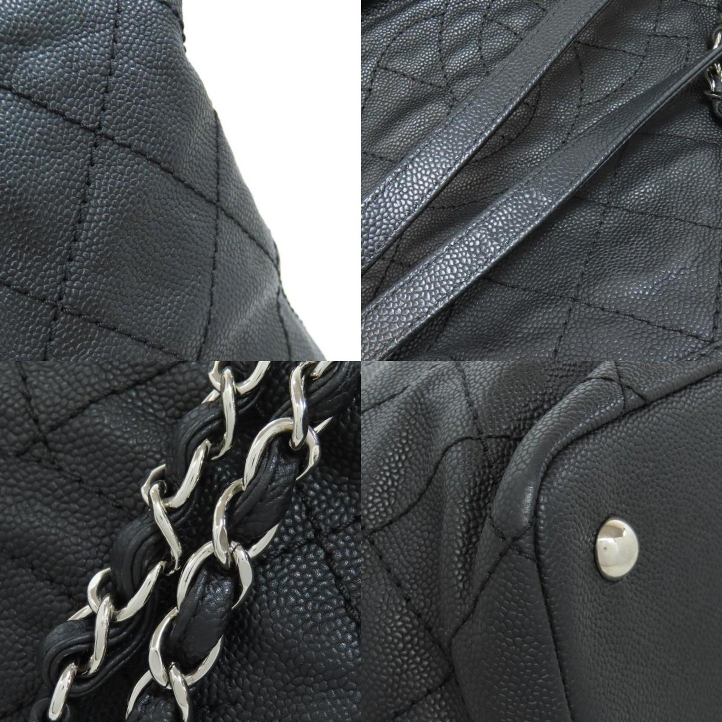 Chanel Black Leather Grand Shopping