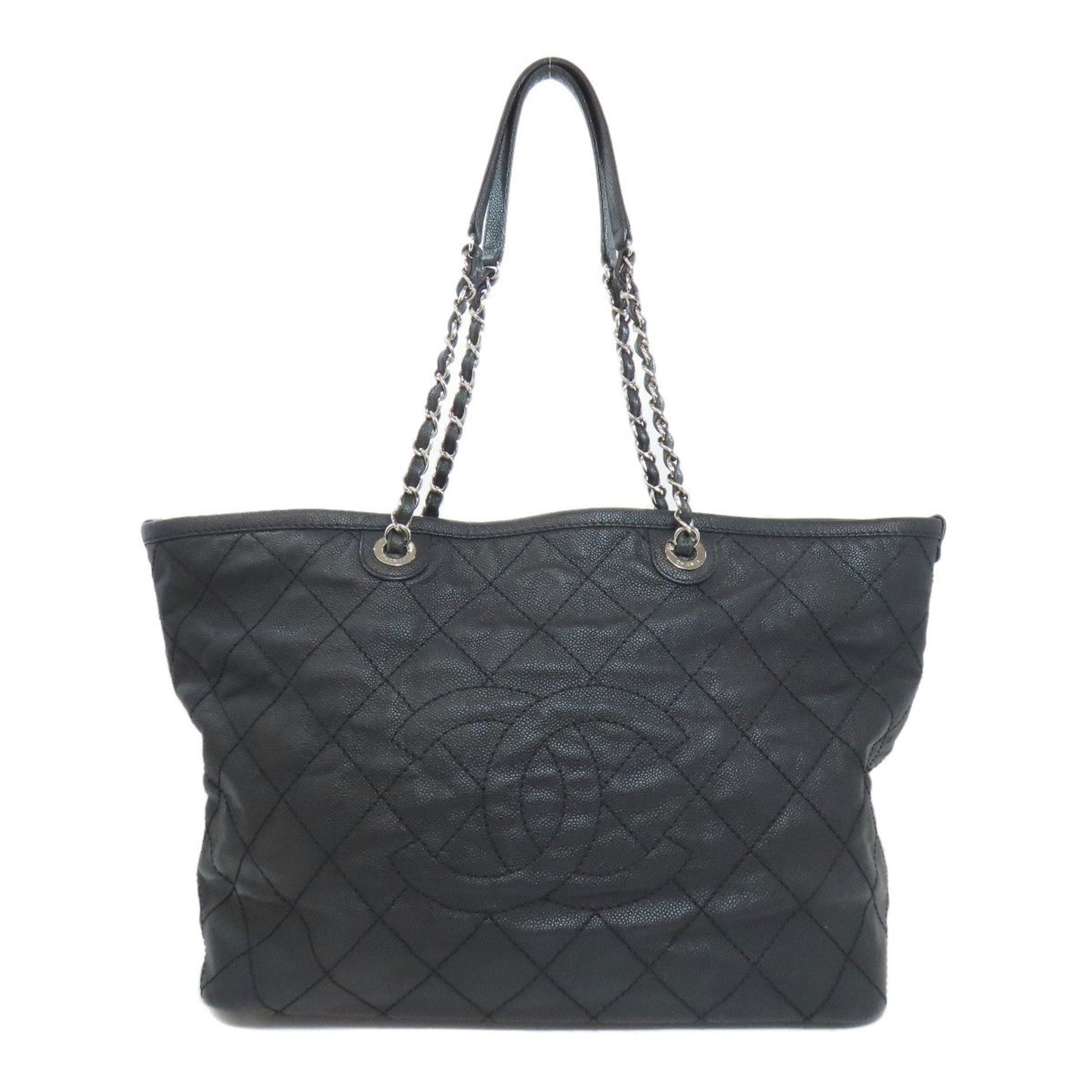 Chanel Black Leather Grand Shopping
