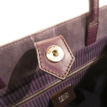 Fendi Purple Leather Tote