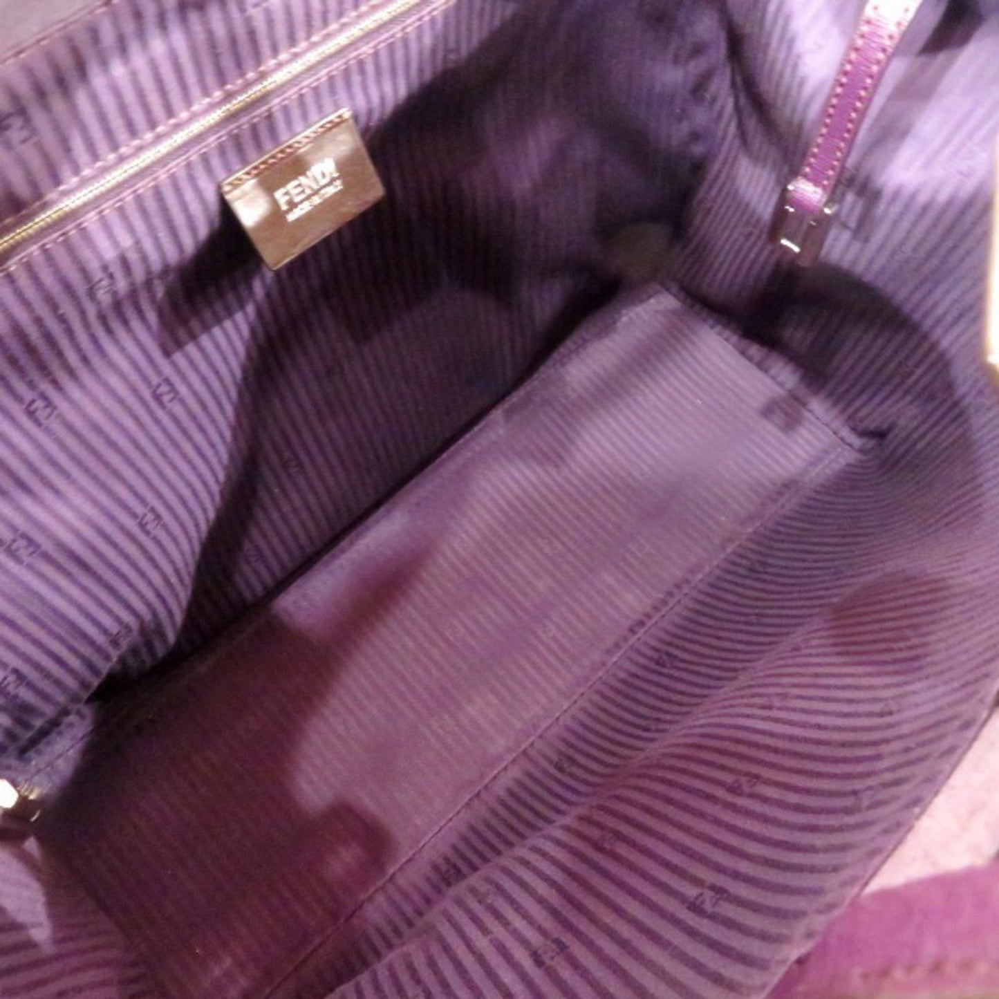 Fendi Purple Leather Tote