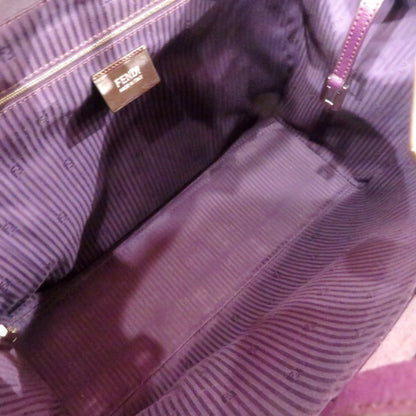Fendi Purple Leather Tote