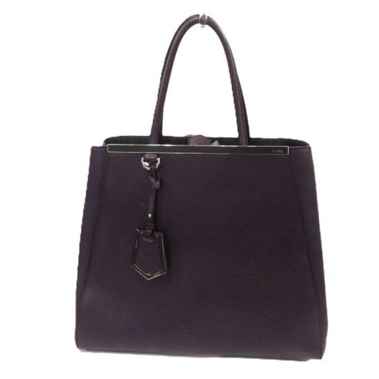 Fendi Purple Leather Tote