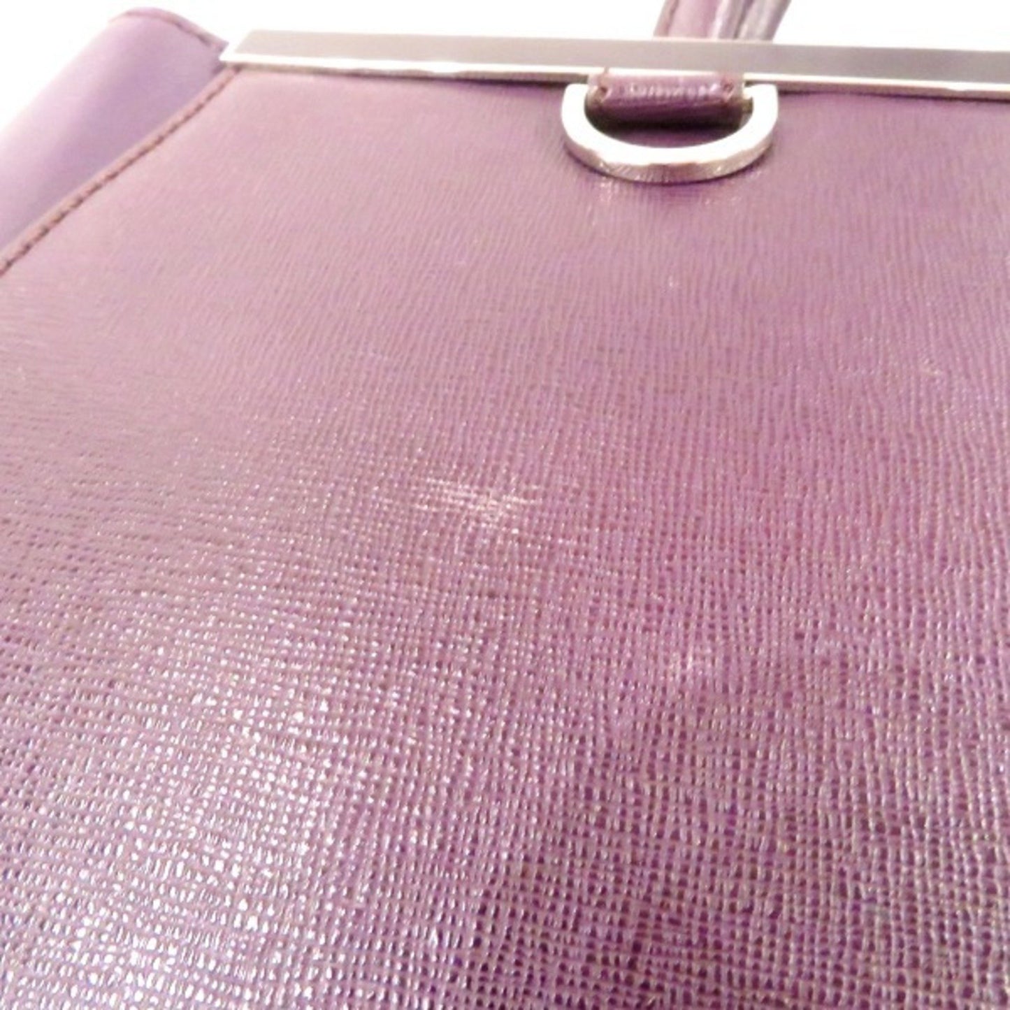 Fendi Purple Leather Tote