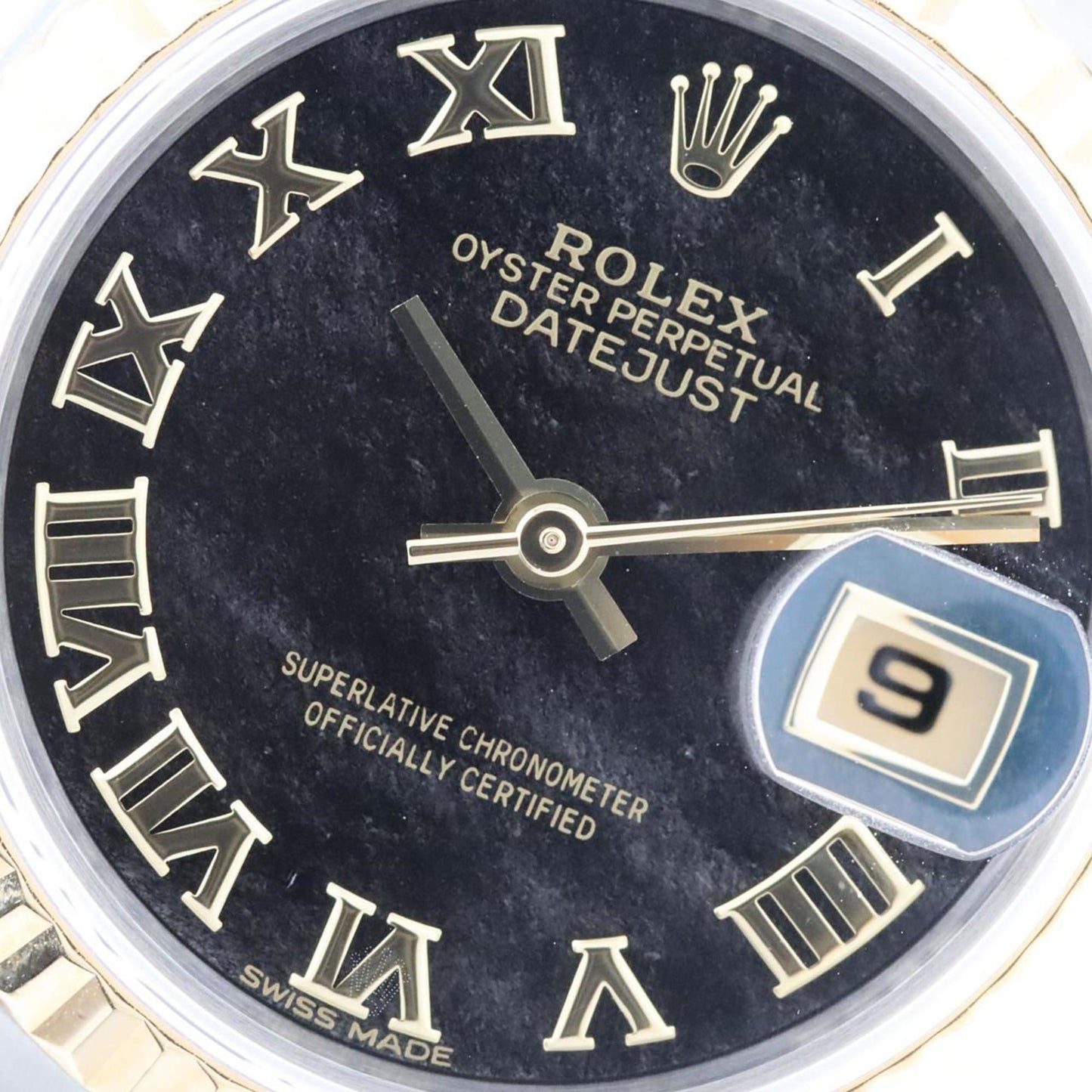 Rolex Black Gold And Steel Lady Datejust 26mm
