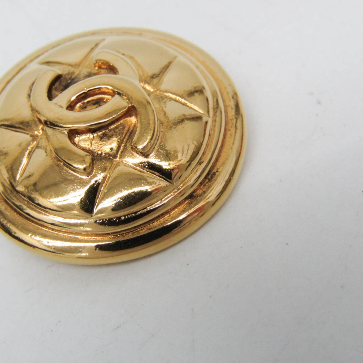 Chanel Gold Gold Plated Coco Mark
