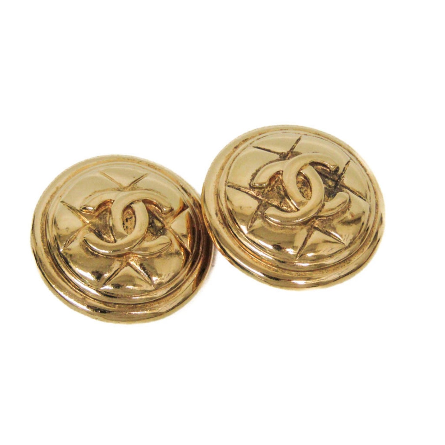 Chanel Gold Gold Plated Coco Mark
