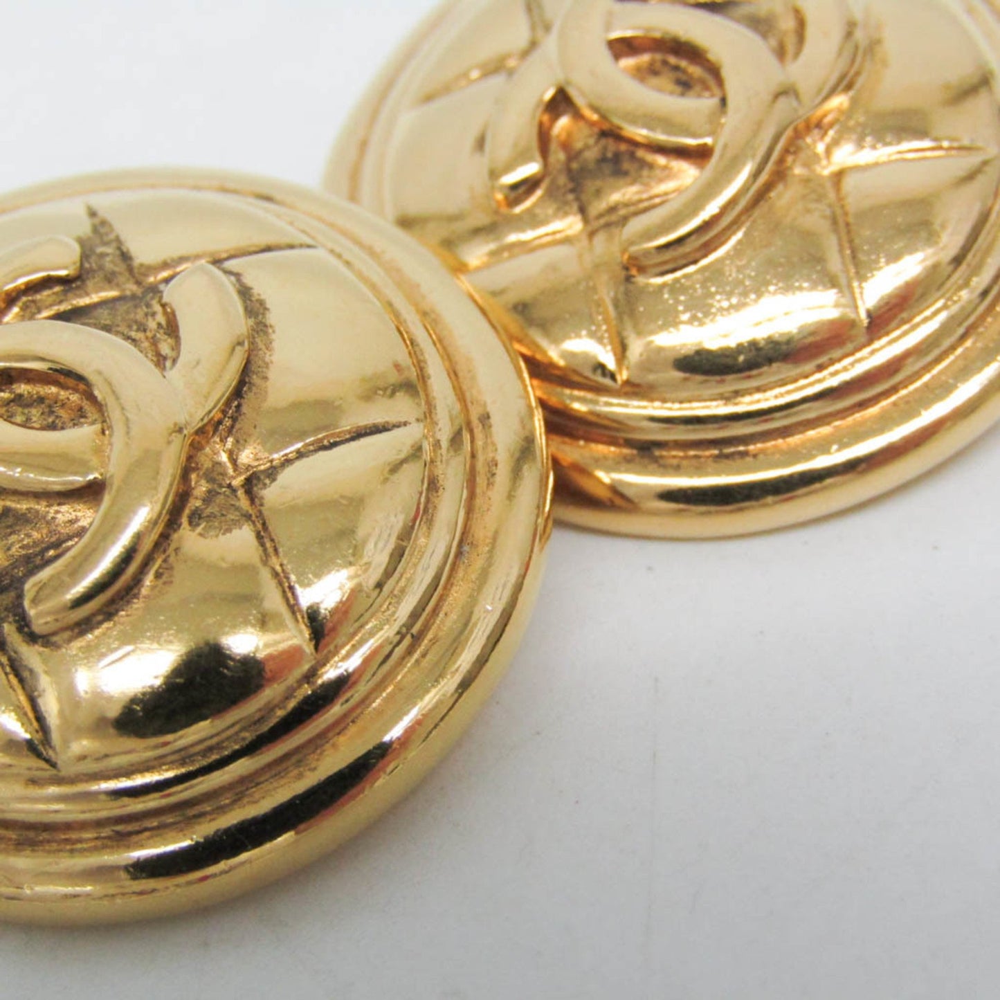 Chanel Gold Gold Plated Coco Mark