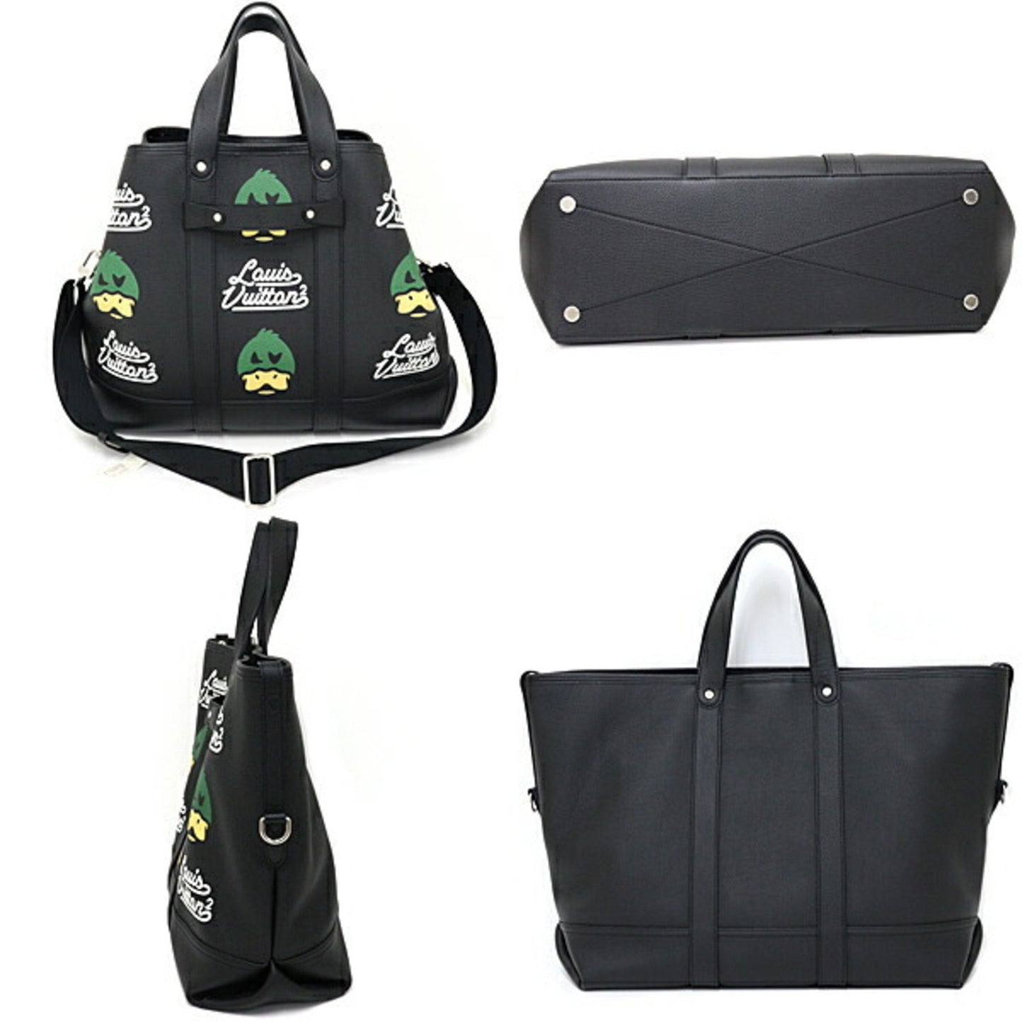 Louis Vuitton Black Leather Handbag