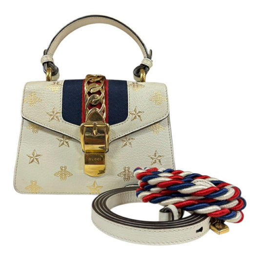 Gucci White Leather Sylvie