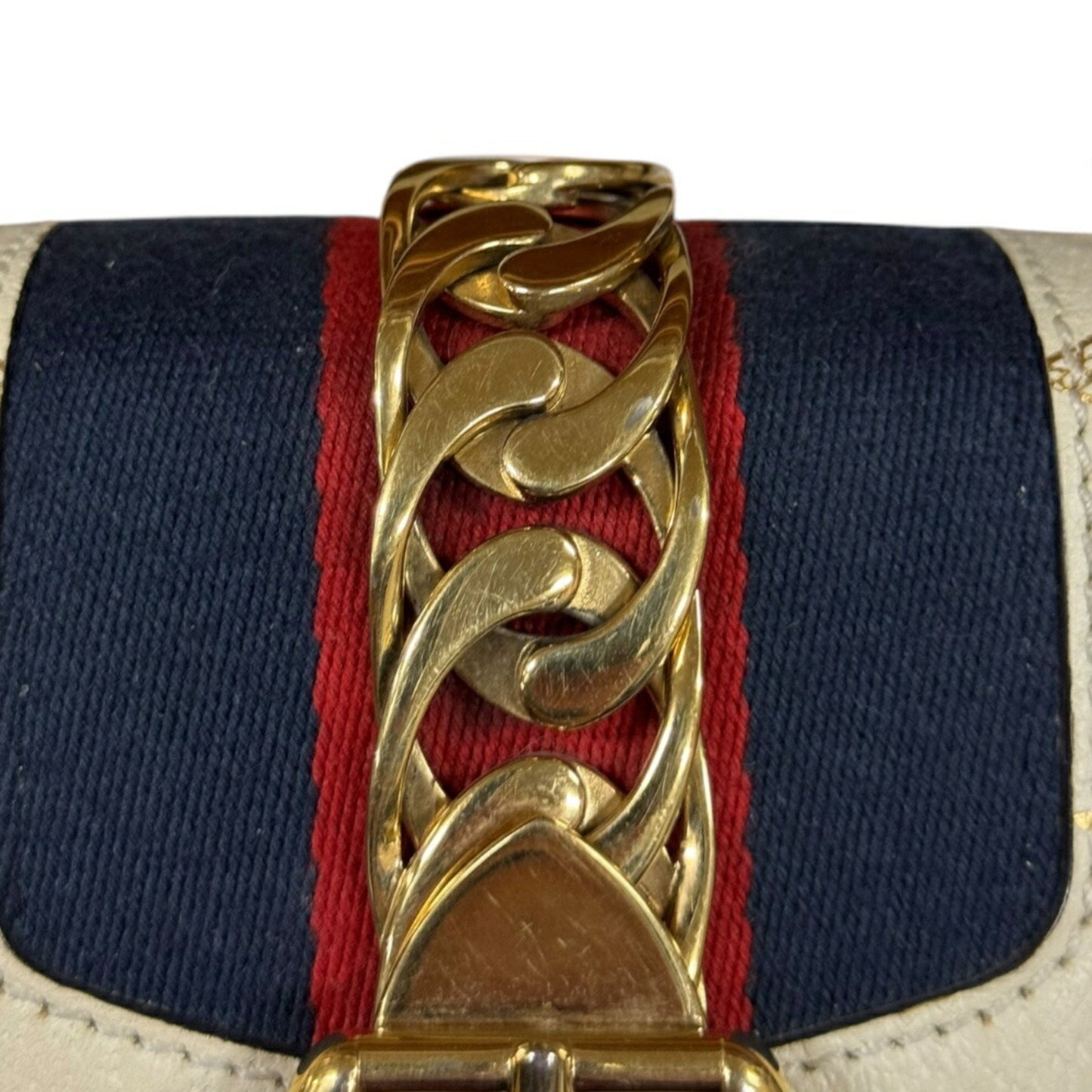 Gucci White Leather Sylvie