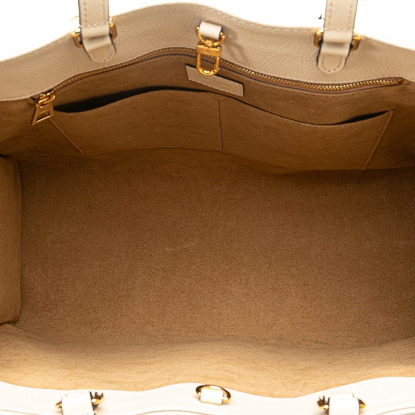 Louis Vuitton White Leather Onthego Gm