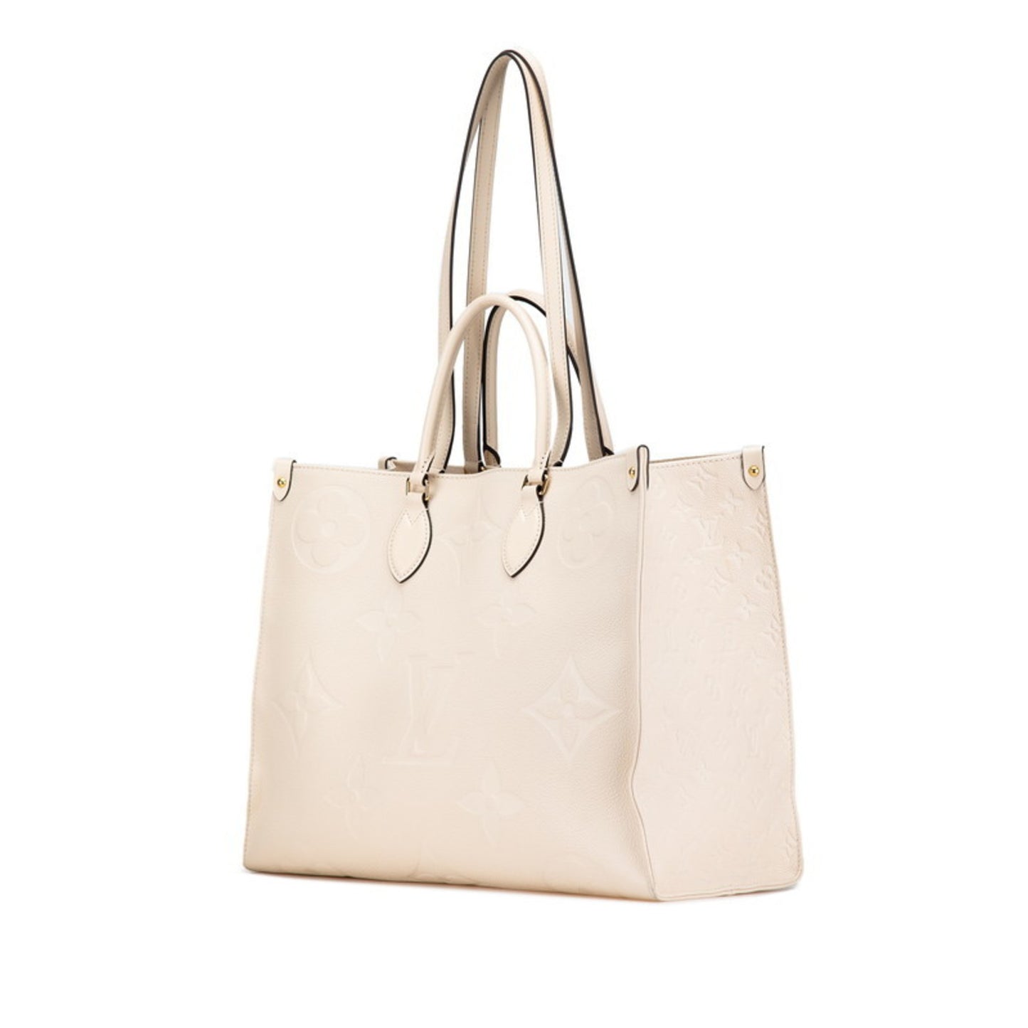 Louis Vuitton White Leather Onthego Gm
