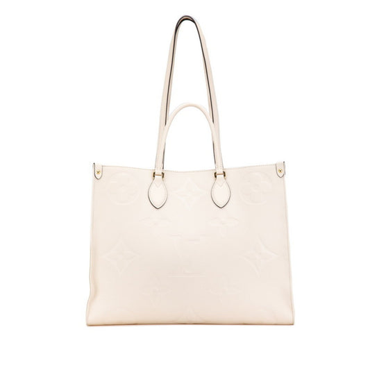 Louis Vuitton White Leather Onthego Gm
