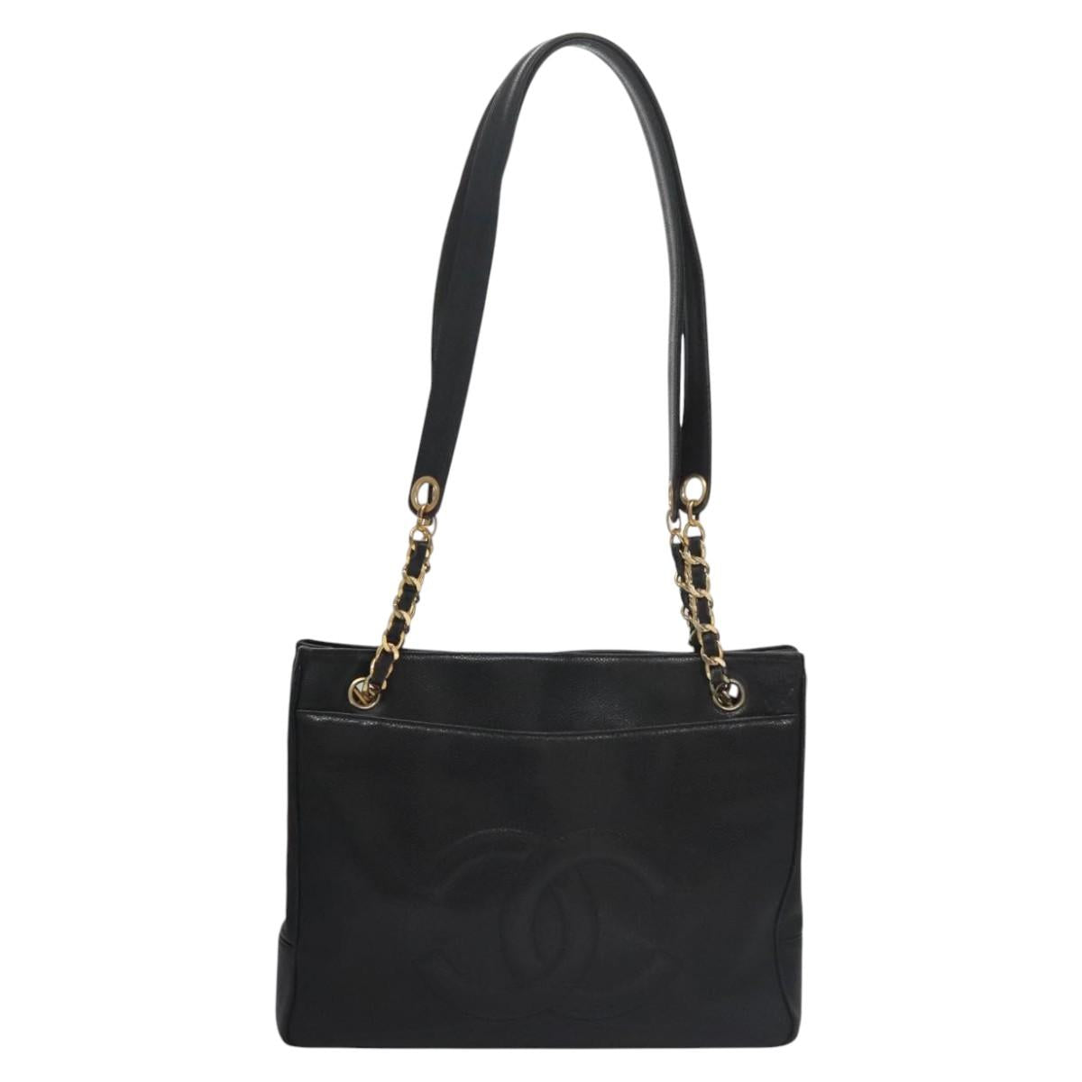 Chanel Black Leather Cc Totebag