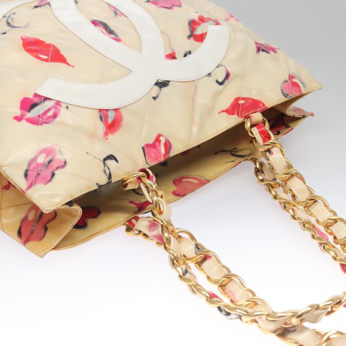 Chanel Brown Patent Leather Cc Totebag