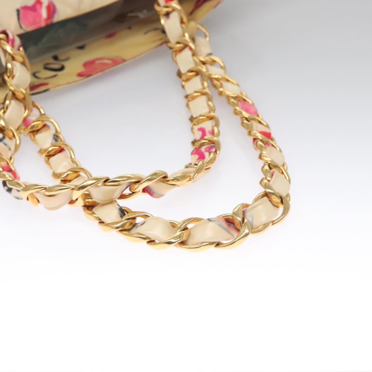 Chanel Brown Patent Leather Cc Totebag