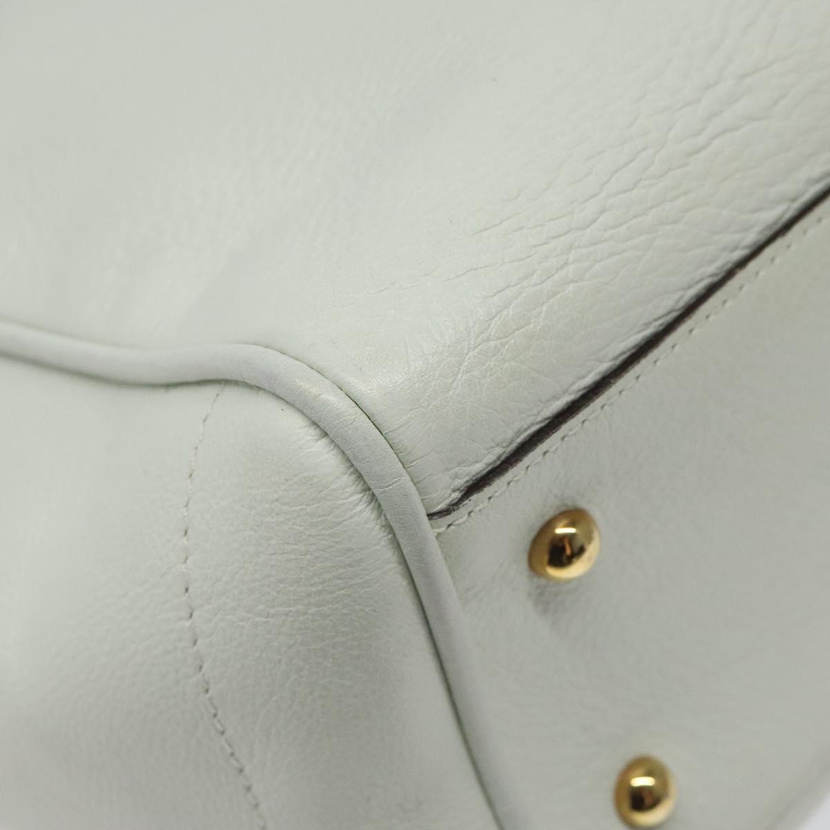 Loewe White Leather T Shopper