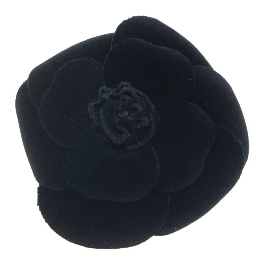 Chanel Black Canvas Camellia