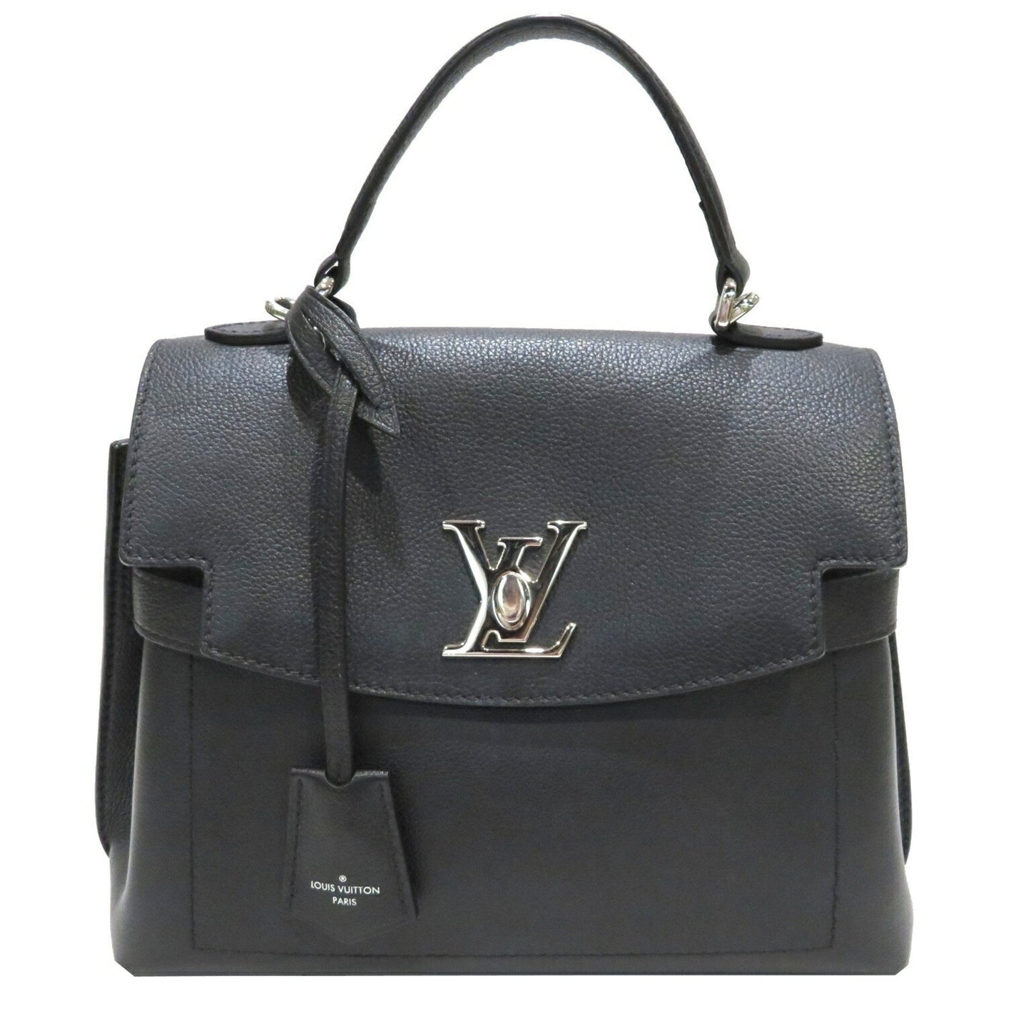 Louis Vuitton Black Leather Lockme Ever Mm