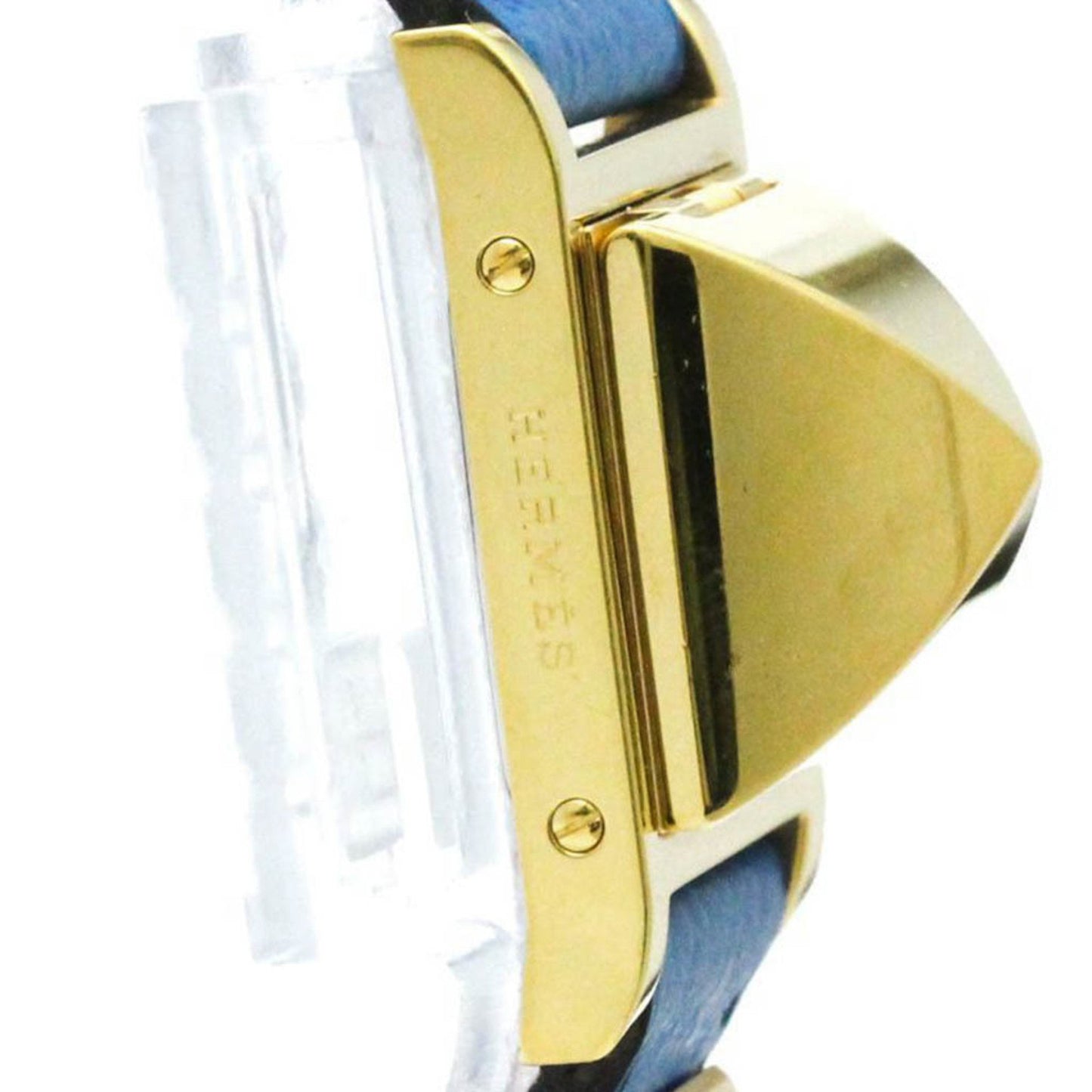 Hermès White Leather Medor